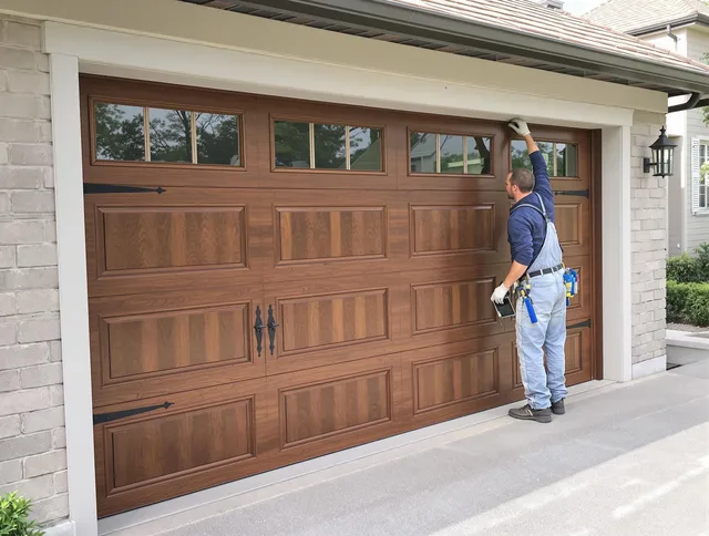 Custom garage door showcase by Horizon West Garage Door Repair in Horizon West
