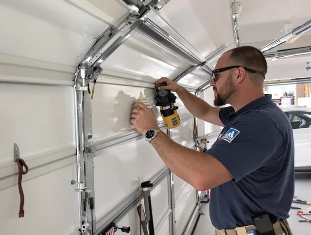 Horizon West Garage Door Repair technician quieting a noisy garage door in Horizon West