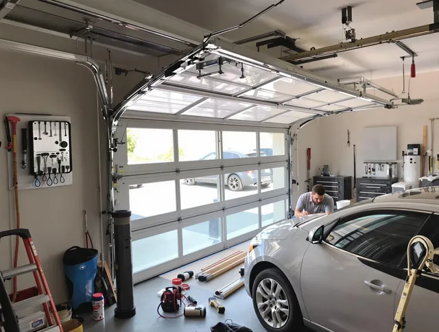 Garage door noise reduction service by Horizon West Garage Door Repair in Horizon West