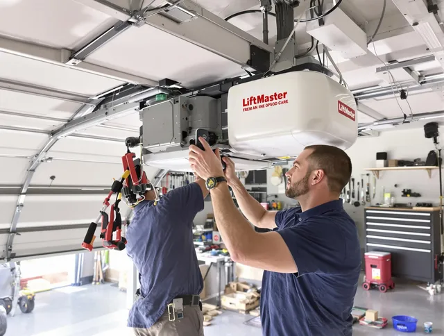 Horizon West Garage Door Repair technician performing advanced diagnostics on garage opener in Horizon West